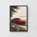 Vintage Porsche Taycan GTS Car Print Wall Art