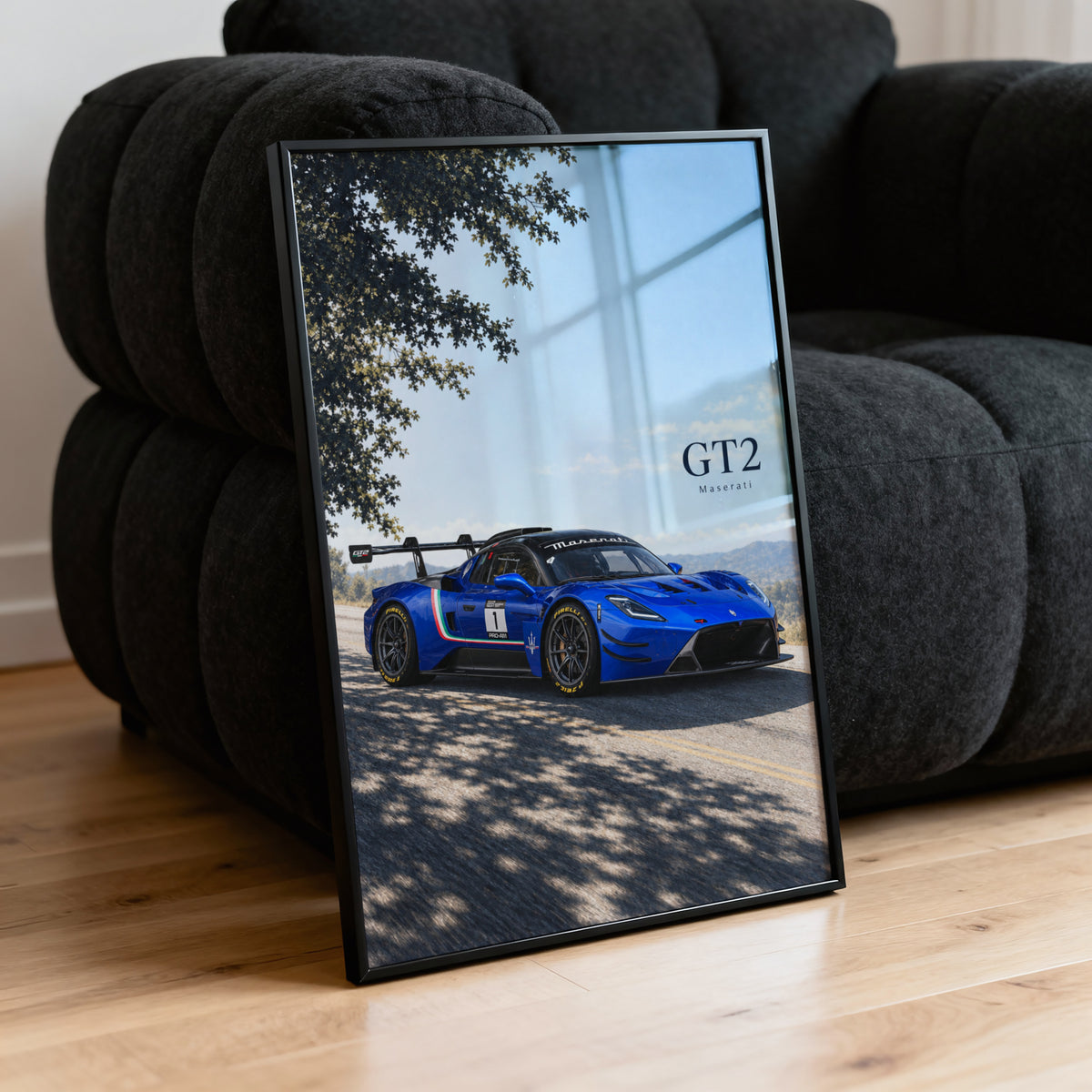 Vintage Maserati GT2 Print, Racing Car Wall Art