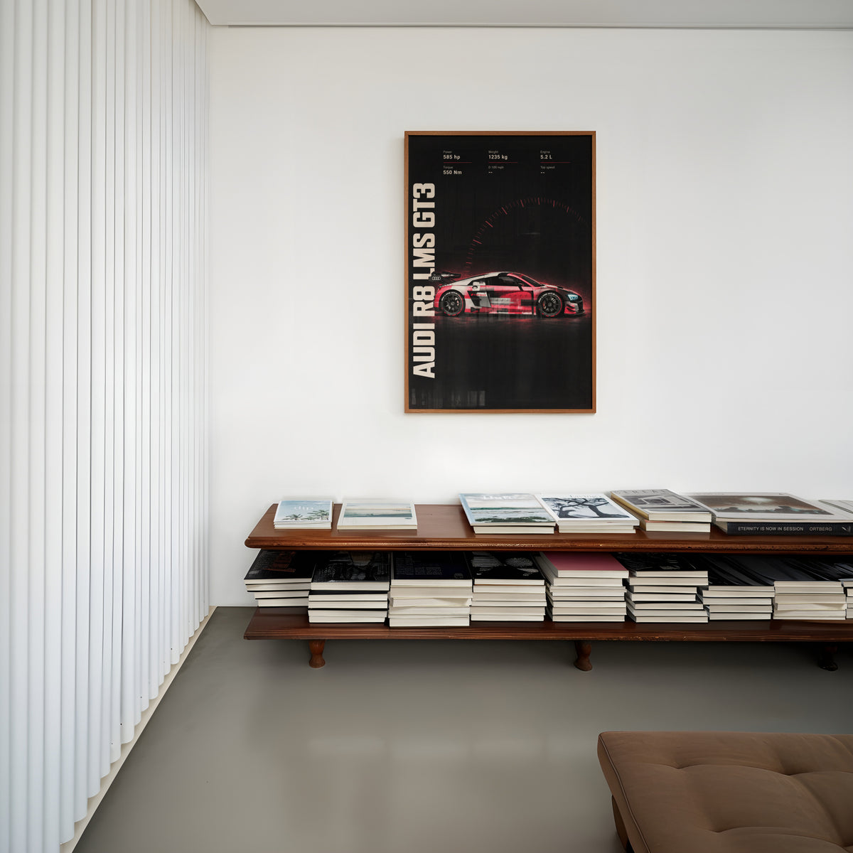 Vintage Audi R8 LMS GT3 Print, Race Car Wall Art
