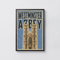 Vintage Westminster Abbey Poster, London Wall Art, Print