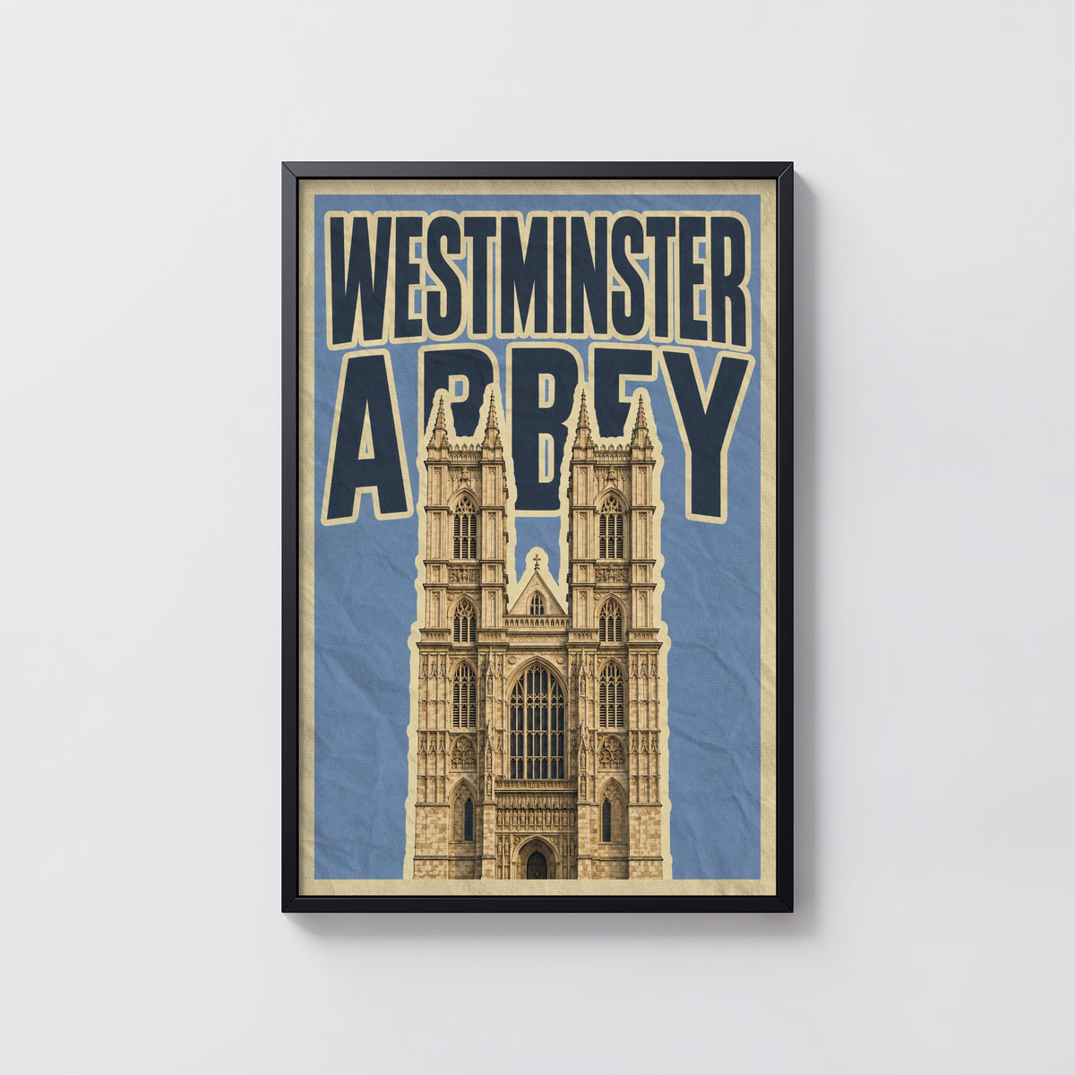 Vintage Westminster Abbey Poster, London Wall Art, Print