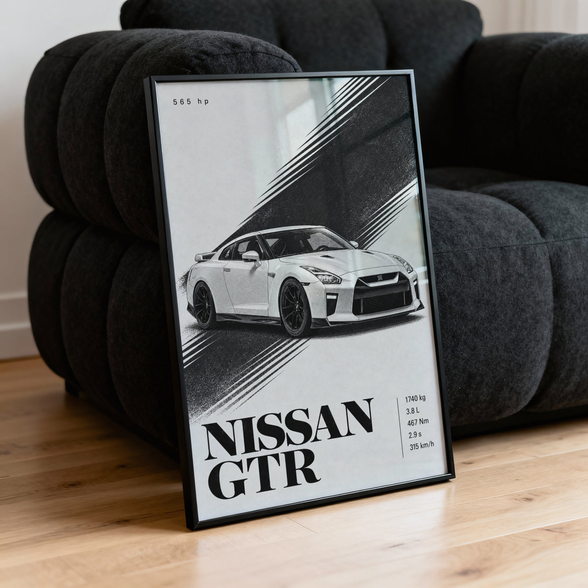Vintage Nissan GTR Print, Car Wall Art