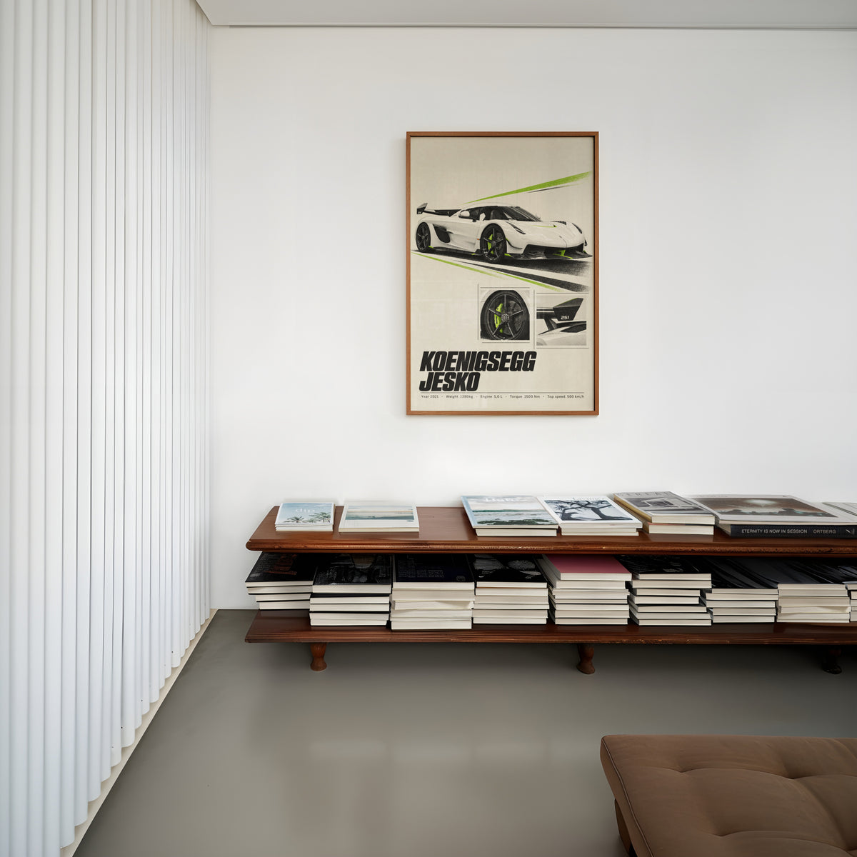 Vintage Koenigsegg Jesko Print, Hypercar Wall Art