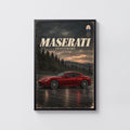 Vintage Maserati GranTurismo Print, Car Wall Art