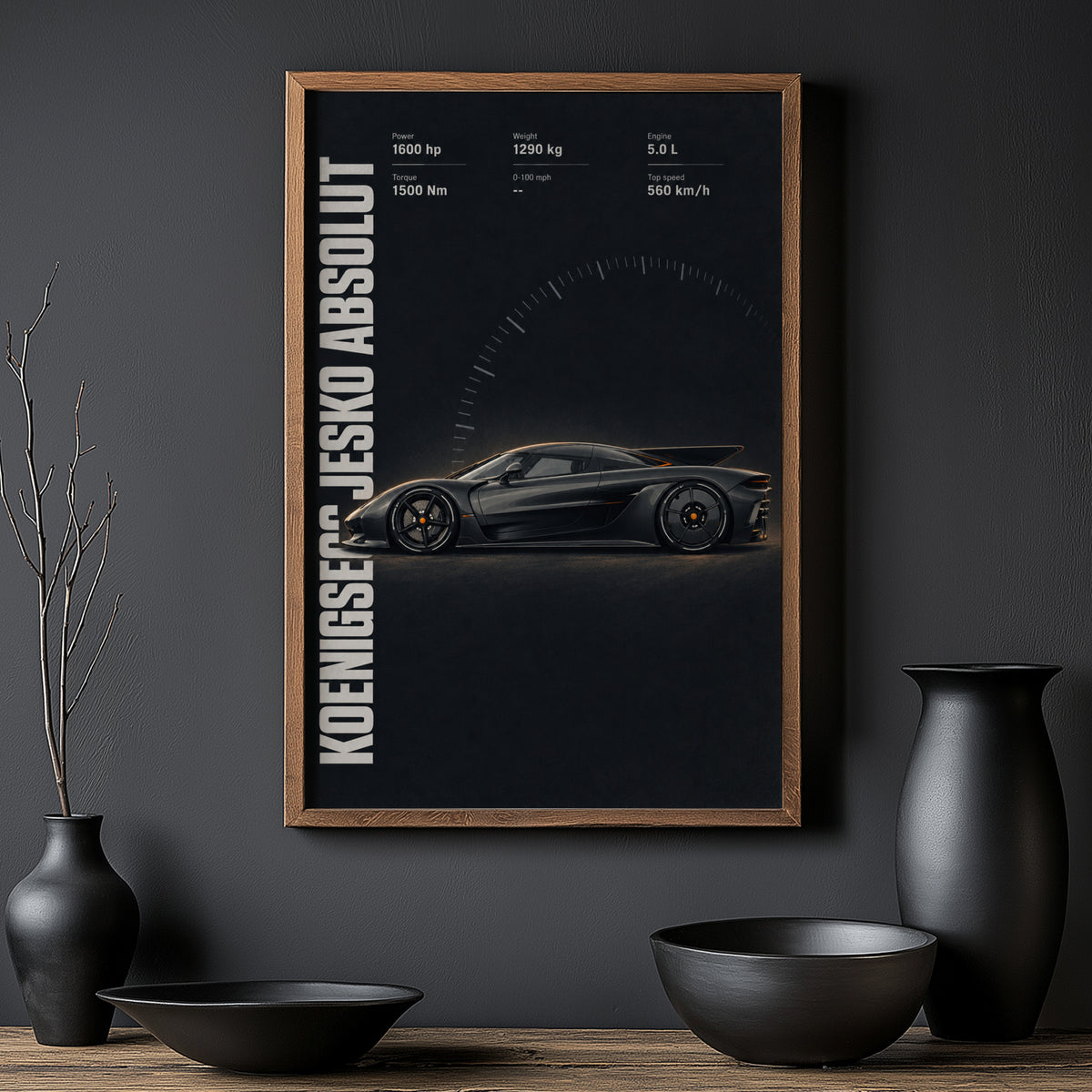 Vintage Koenigsegg Jesko Absolut Car Print