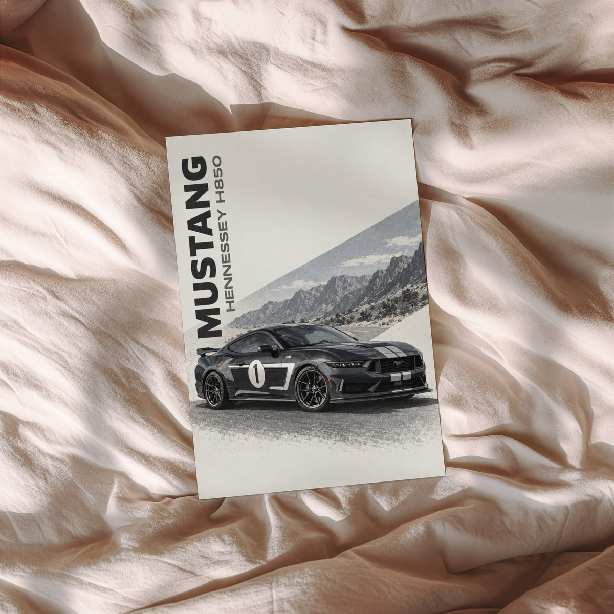 Vintage Mustang Print, Car Poster, Hennessey H850