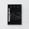 Vintage Mercedes AMG G63 Print Poster, Car Wall Art