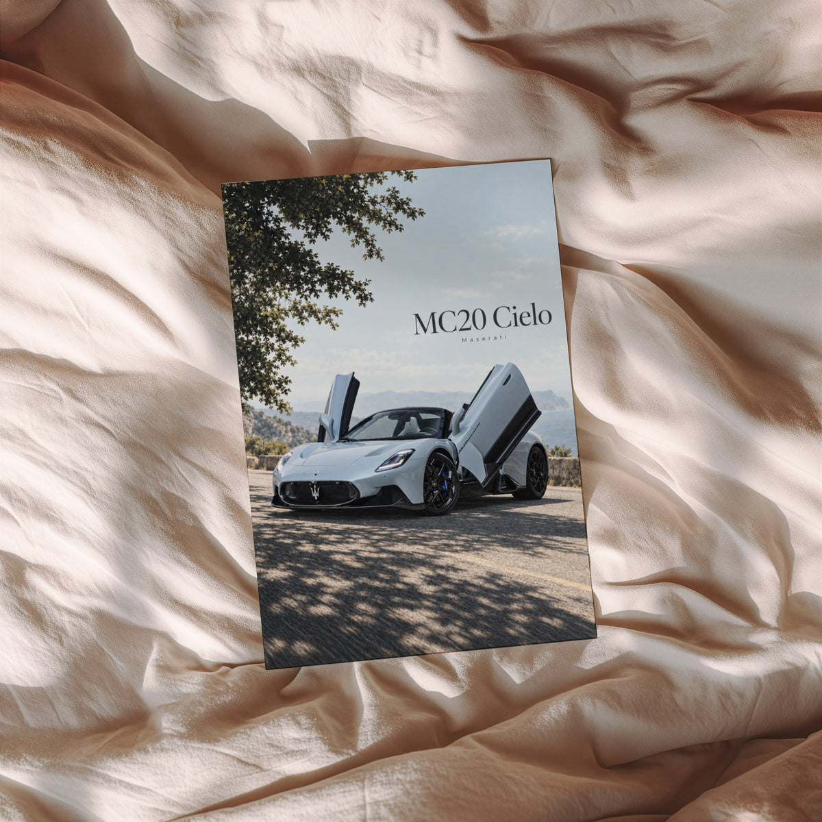 Vintage Maserati MC20 Cielo Print, Supercar Wall Art