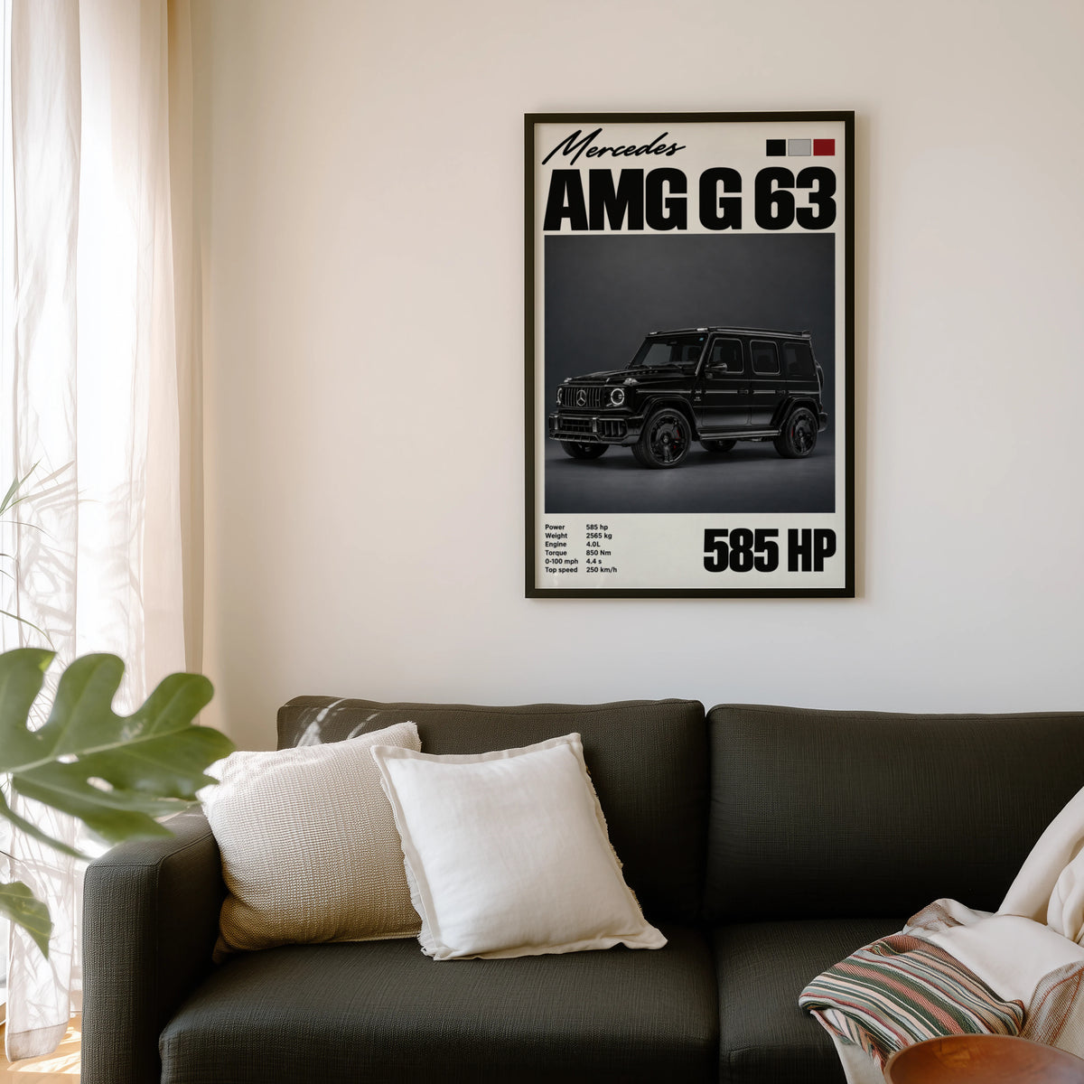 Vintage Mercedes AMG G63 Print, Car Wall Art