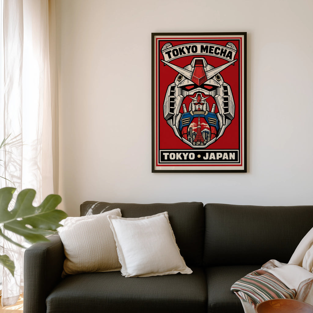Vintage Tokyo Mecha Print, Japanese Robot Poster