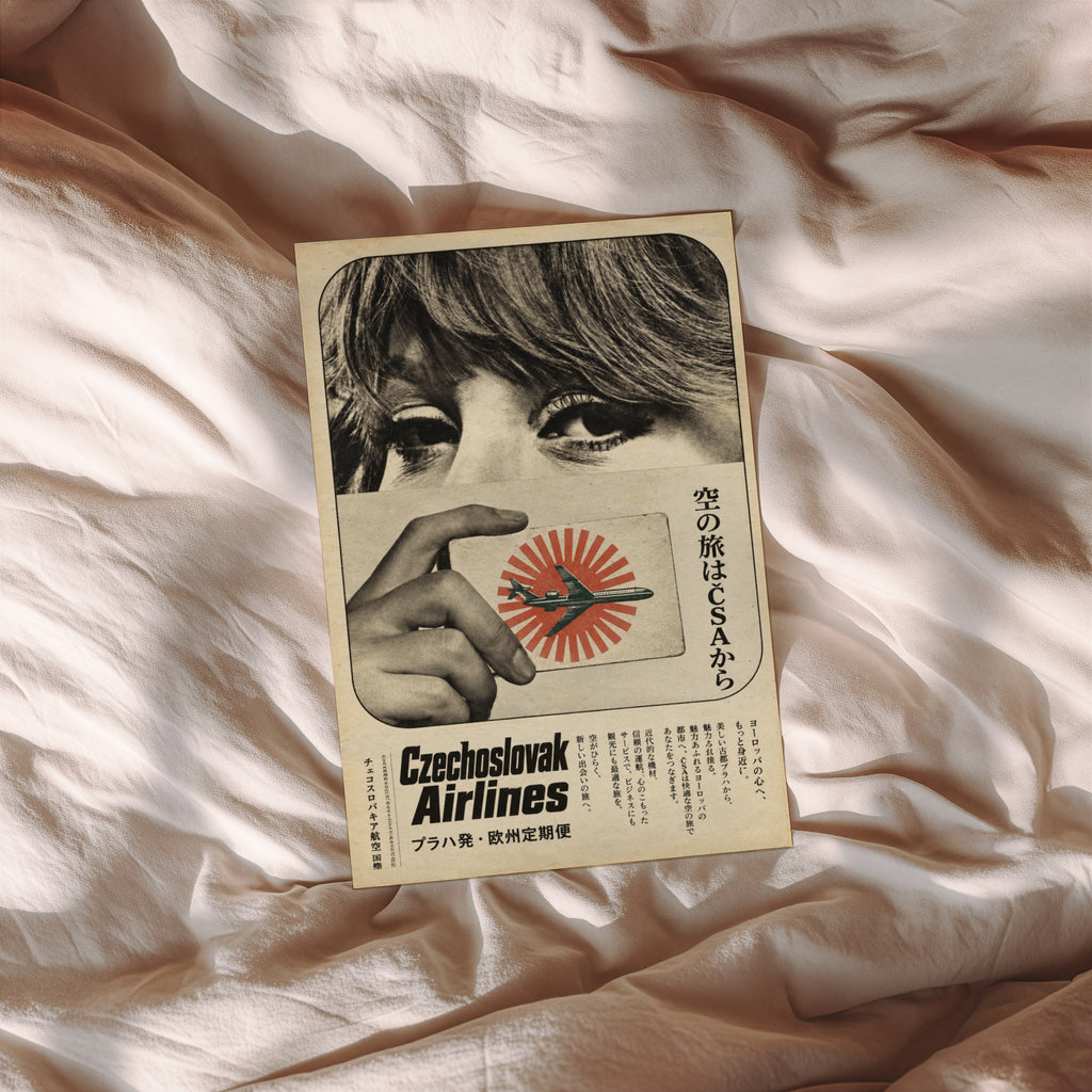 Vintage Airline Poster, Retro Travel Wall Art