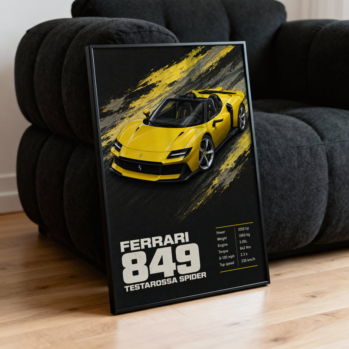 Vintage Ferrari Testarossa Spider Print, Car Art