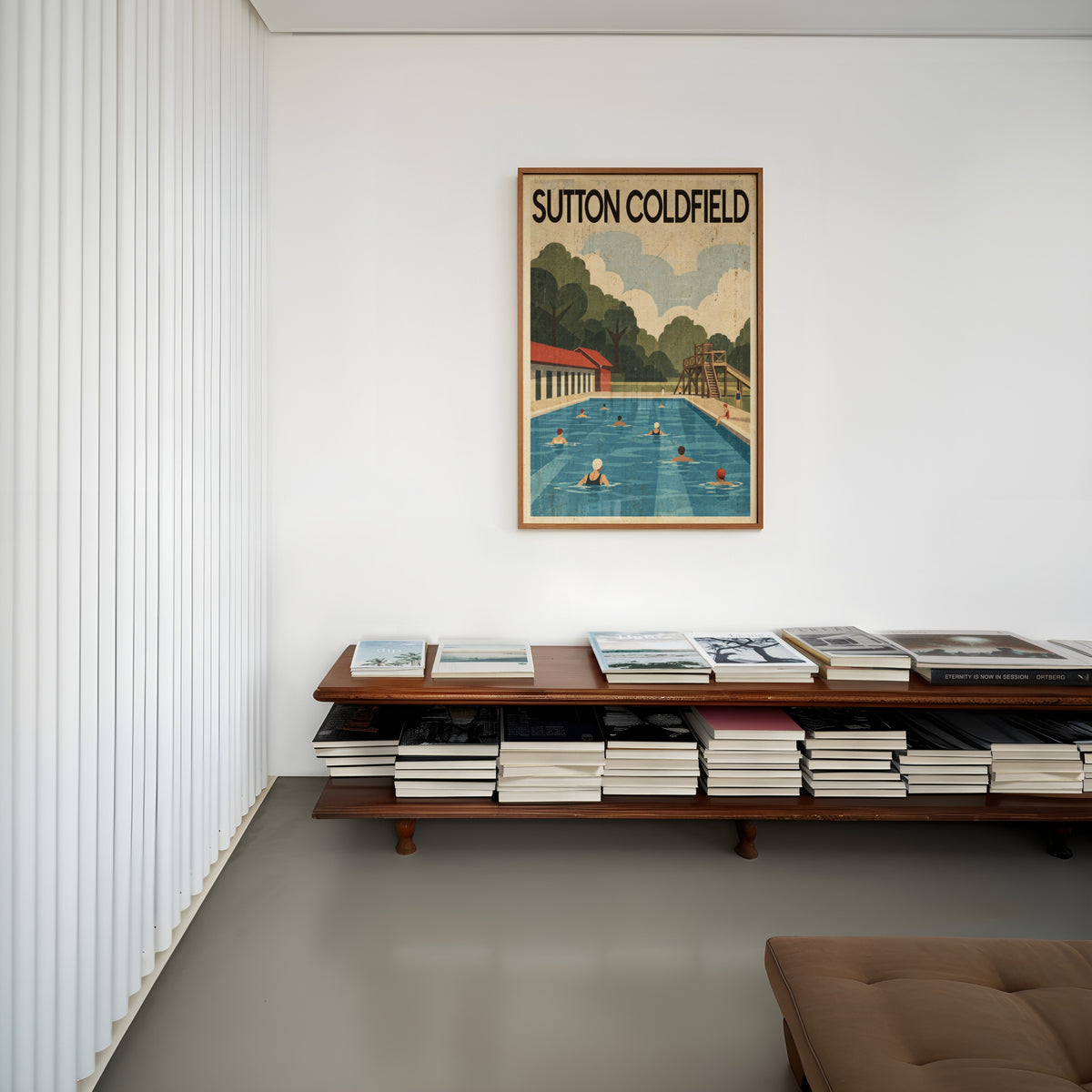 Vintage Sutton Coldfield Poster, Lido Wall Art, Print
