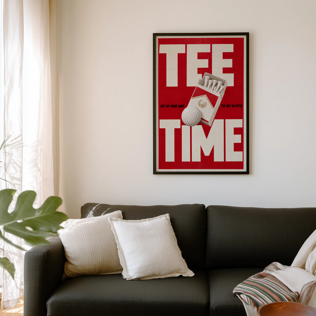 Vintage Golf Tee Poster, Retro Advert Wall Art, Print