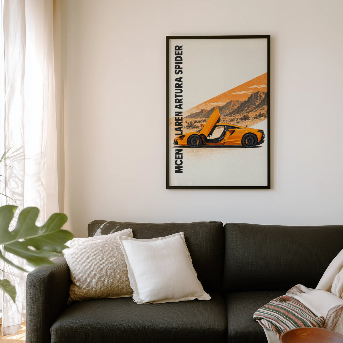 Vintage McLaren Artura Spider Print, Car Wall Art