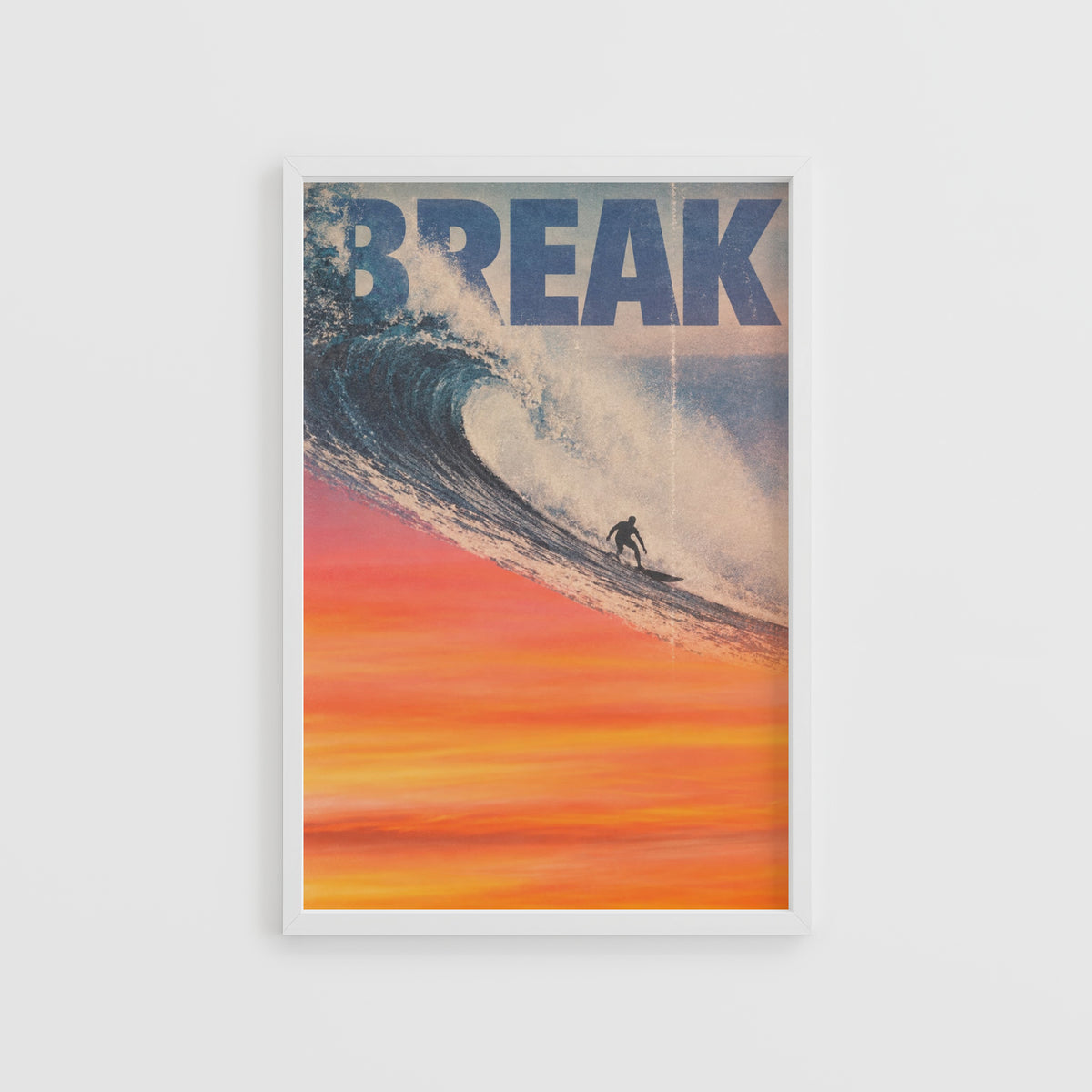 Vintage Surf Print and Poster, Retro Wave Wall Art