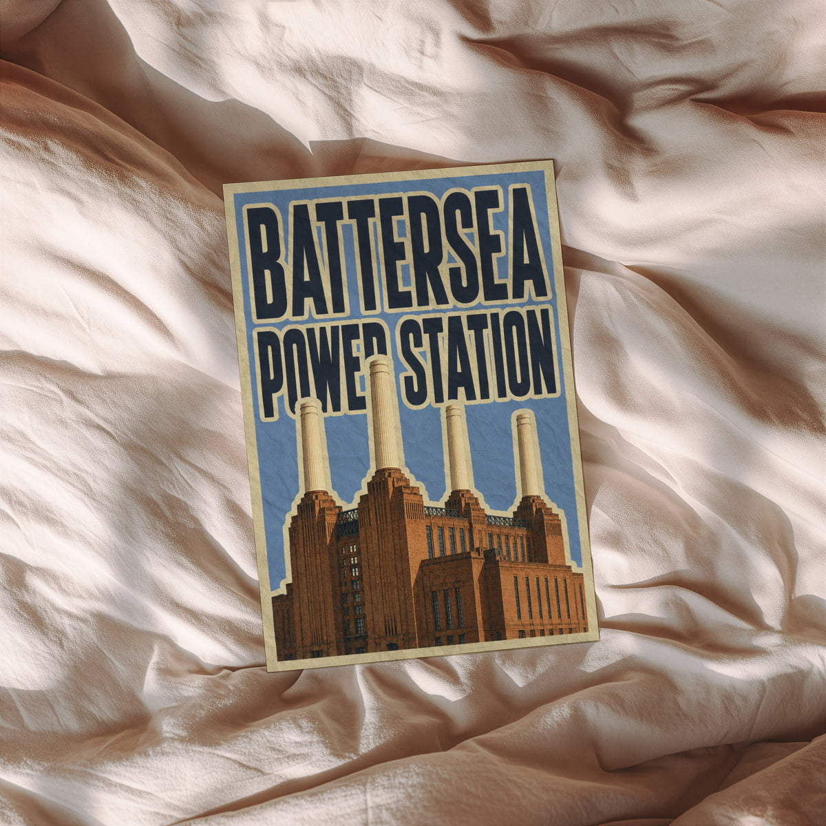 Vintage Battersea Power Station Poster, London Wall Art