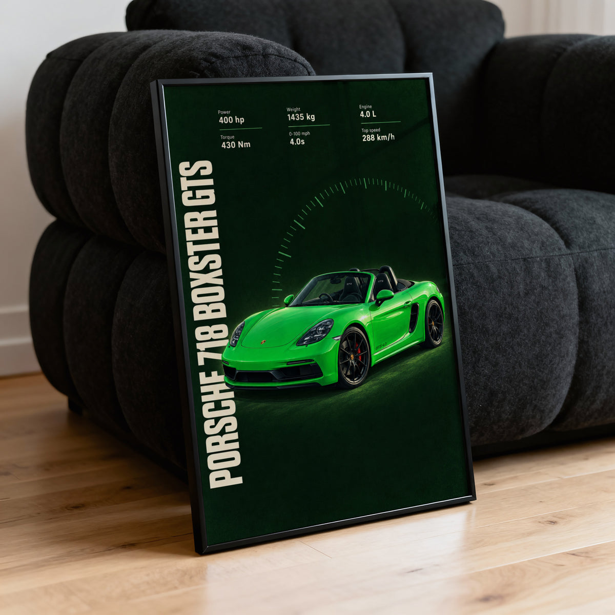 Vintage Porsche 718 Boxster GTS Print, Car Wall Art