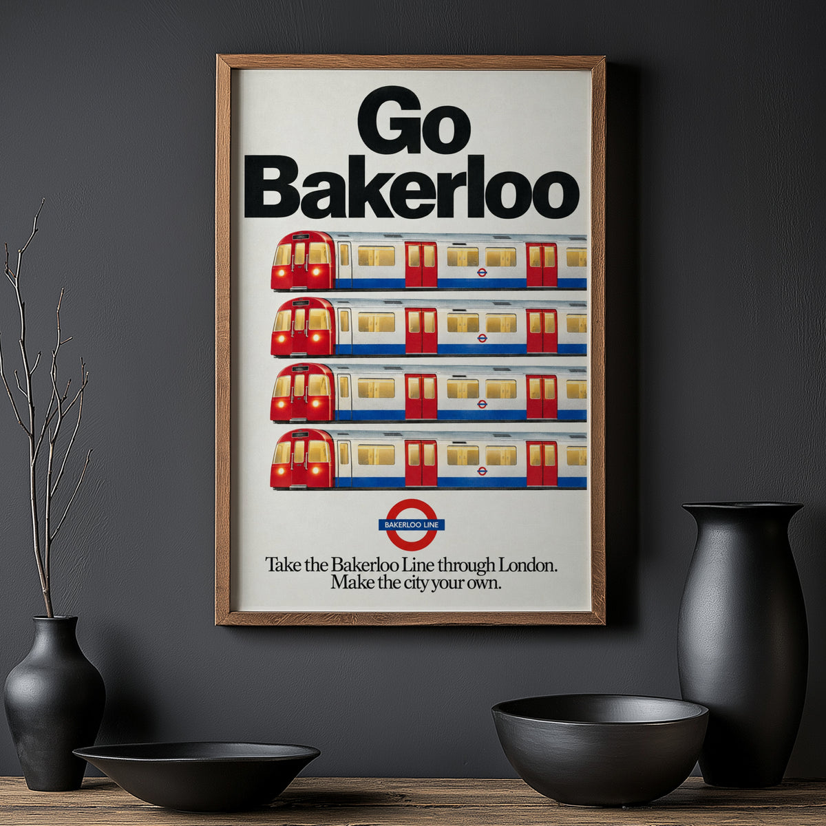 Vintage Bakerloo Line London Underground Print Poster