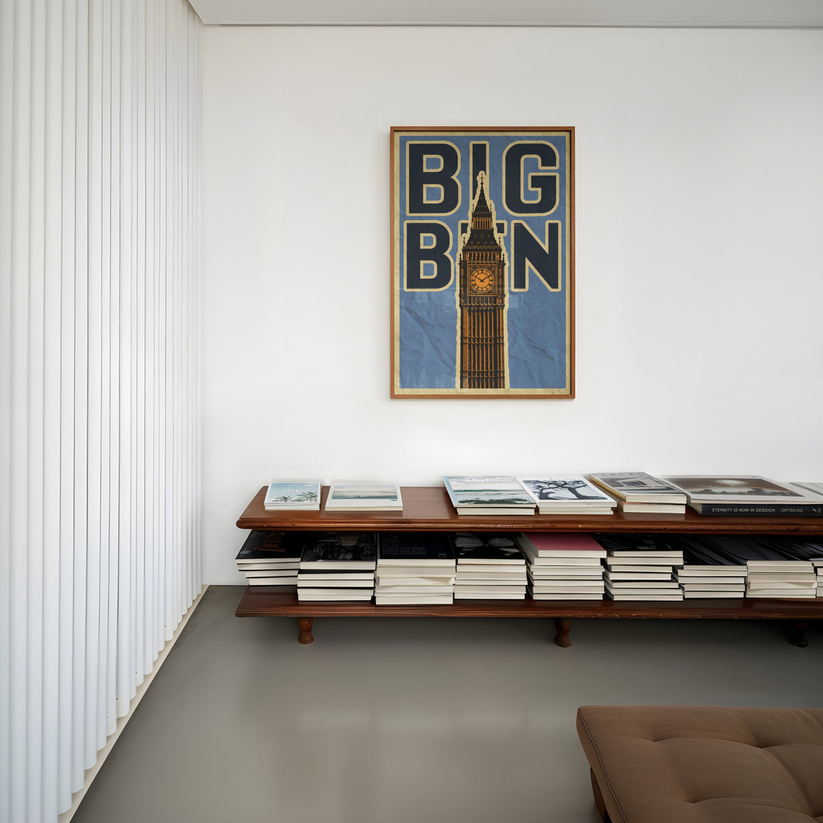 Vintage Big Ben Poster, London Wall Art, England Print