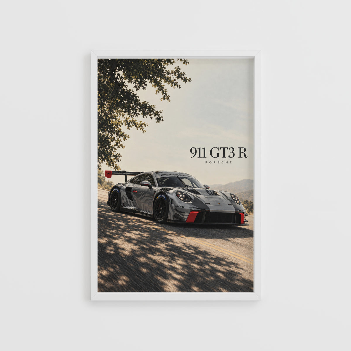 Vintage Porsche 911 GT3 R Race Car Print