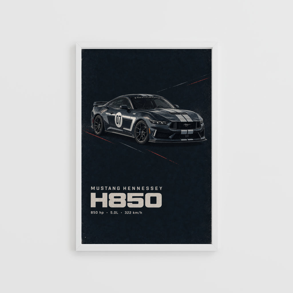 Vintage Mustang Hennessey H850 Car Print