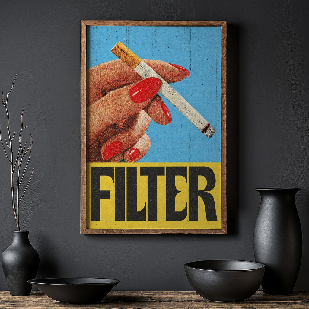 Vintage Cigarette Poster, Retro Advert Wall Art, Print