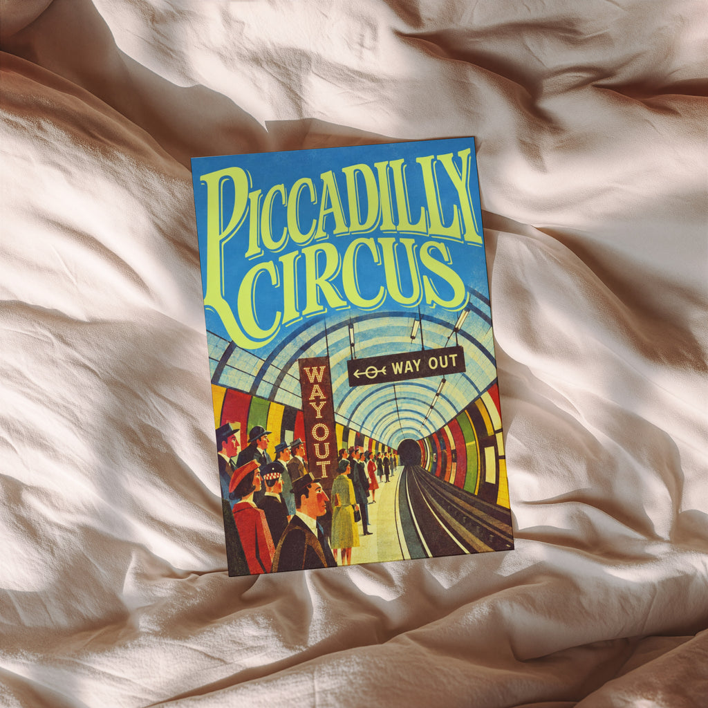 Vintage Piccadilly Circus Poster, London Underground Print