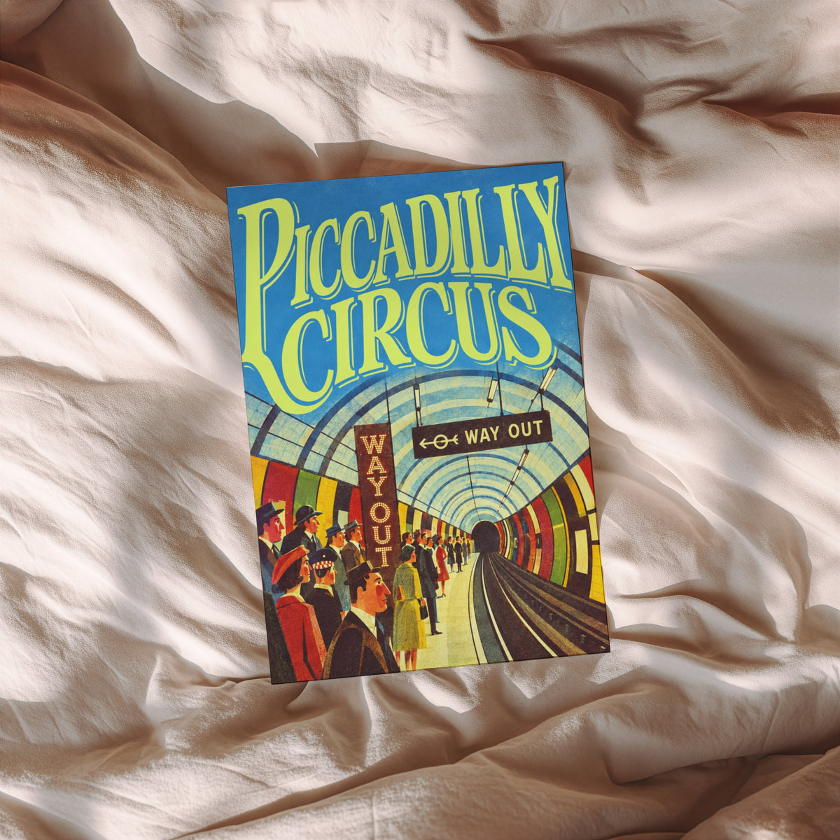 Vintage Piccadilly Circus Poster, London Underground Print