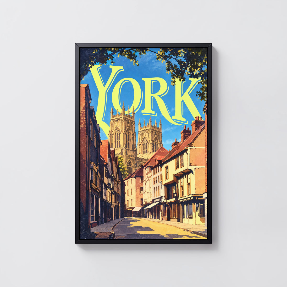 Vintage York Poster, York Minster Wall Art, England Print