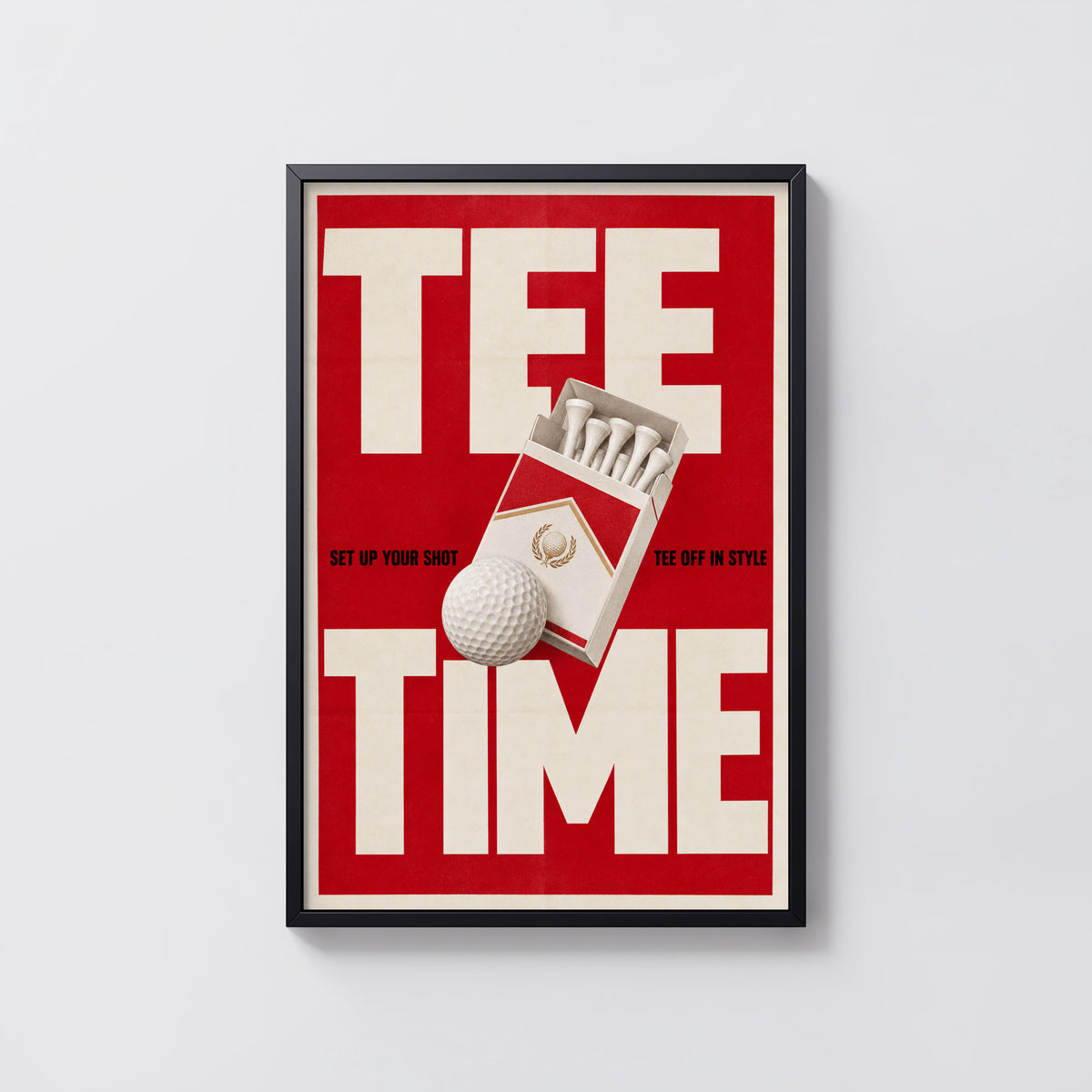 Vintage Golf Tee Poster, Retro Advert Wall Art, Print