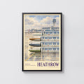 Vintage Heathrow Airport Poster, London Underground Print