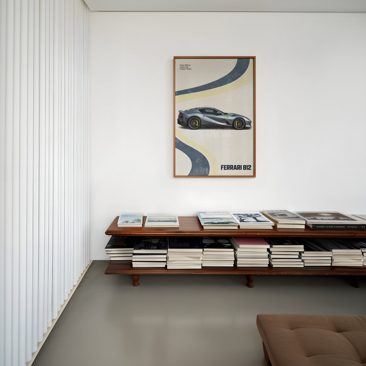 Vintage Ferrari 812 Print, Supercar Wall Art