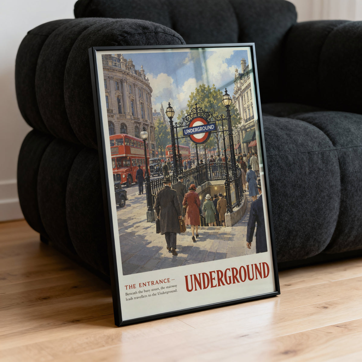 Vintage London Underground Poster, Street Wall Art Print