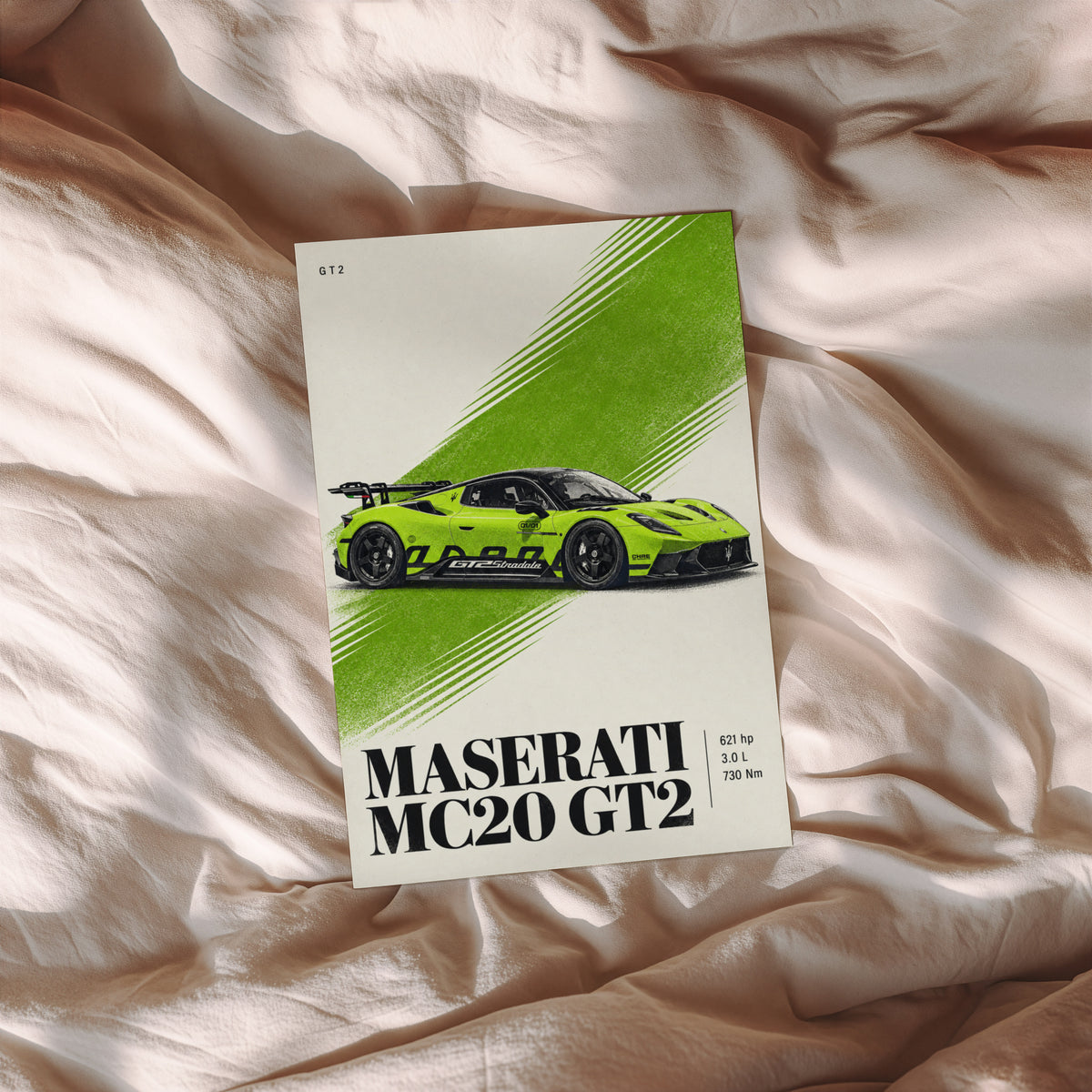 Vintage Maserati MC20 GT2 Print, Racing Car Art