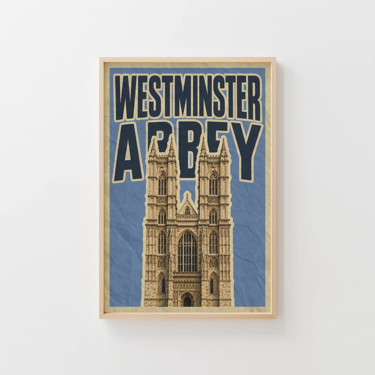 Vintage Westminster Abbey Poster, London Wall Art, Print