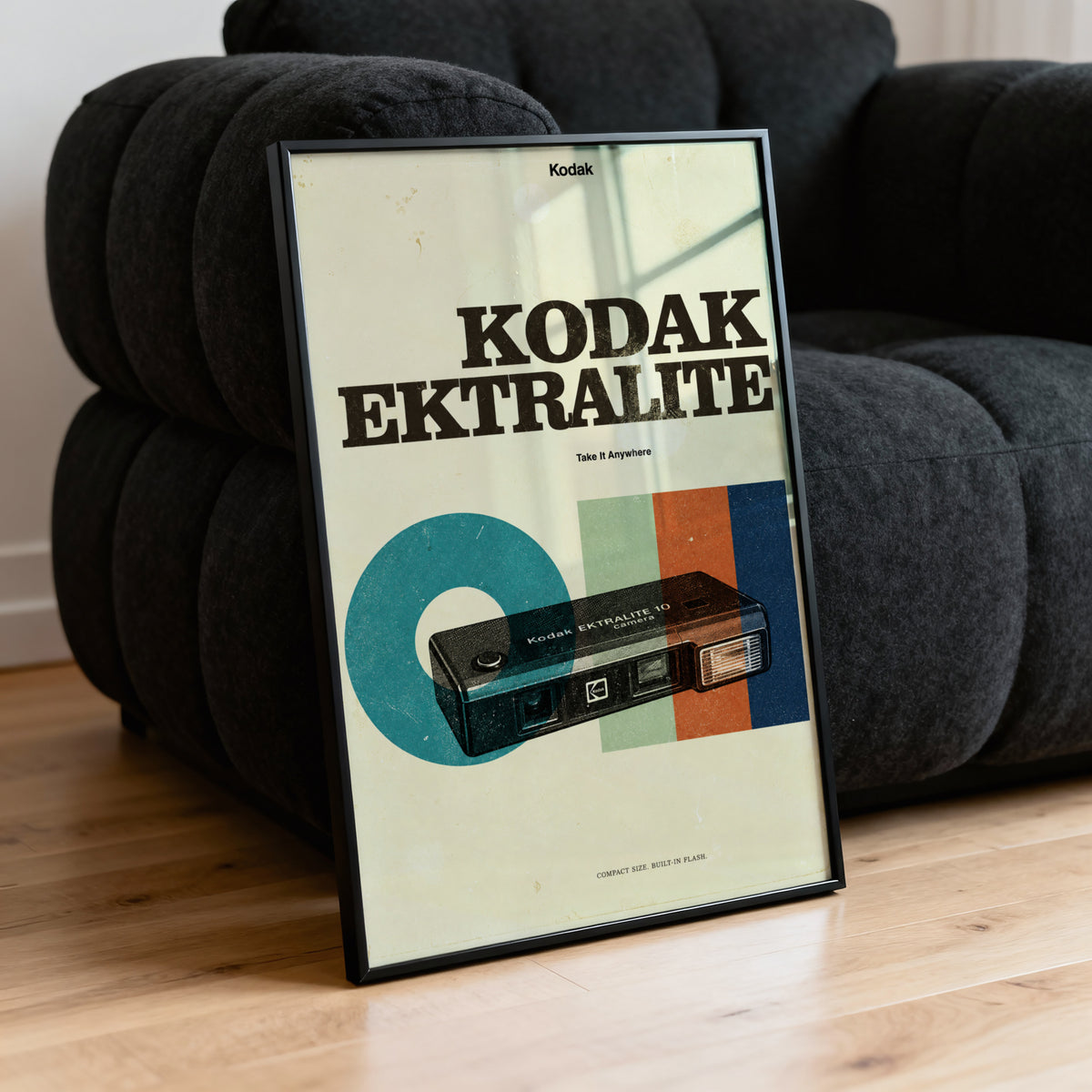 Vintage Kodak Camera Poster, Retro Photography Wall Art