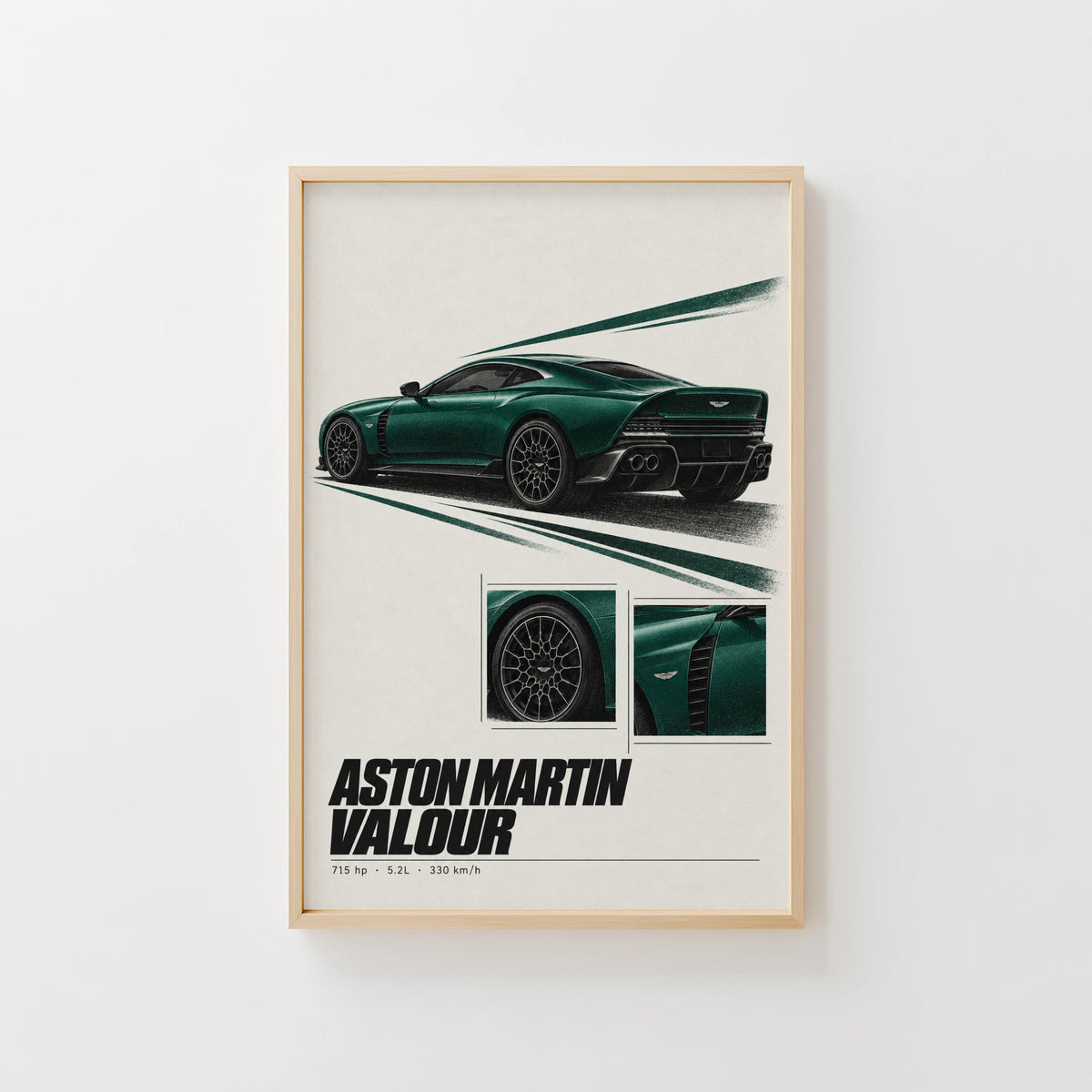 Vintage Aston Martin Valour Print, Car Wall Art