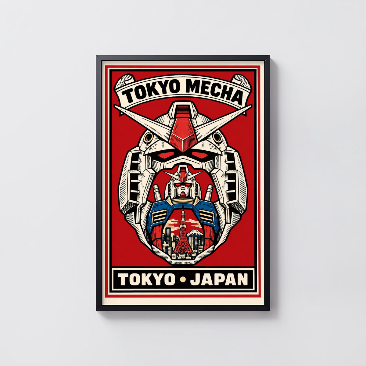 Vintage Tokyo Mecha Print, Japanese Robot Poster
