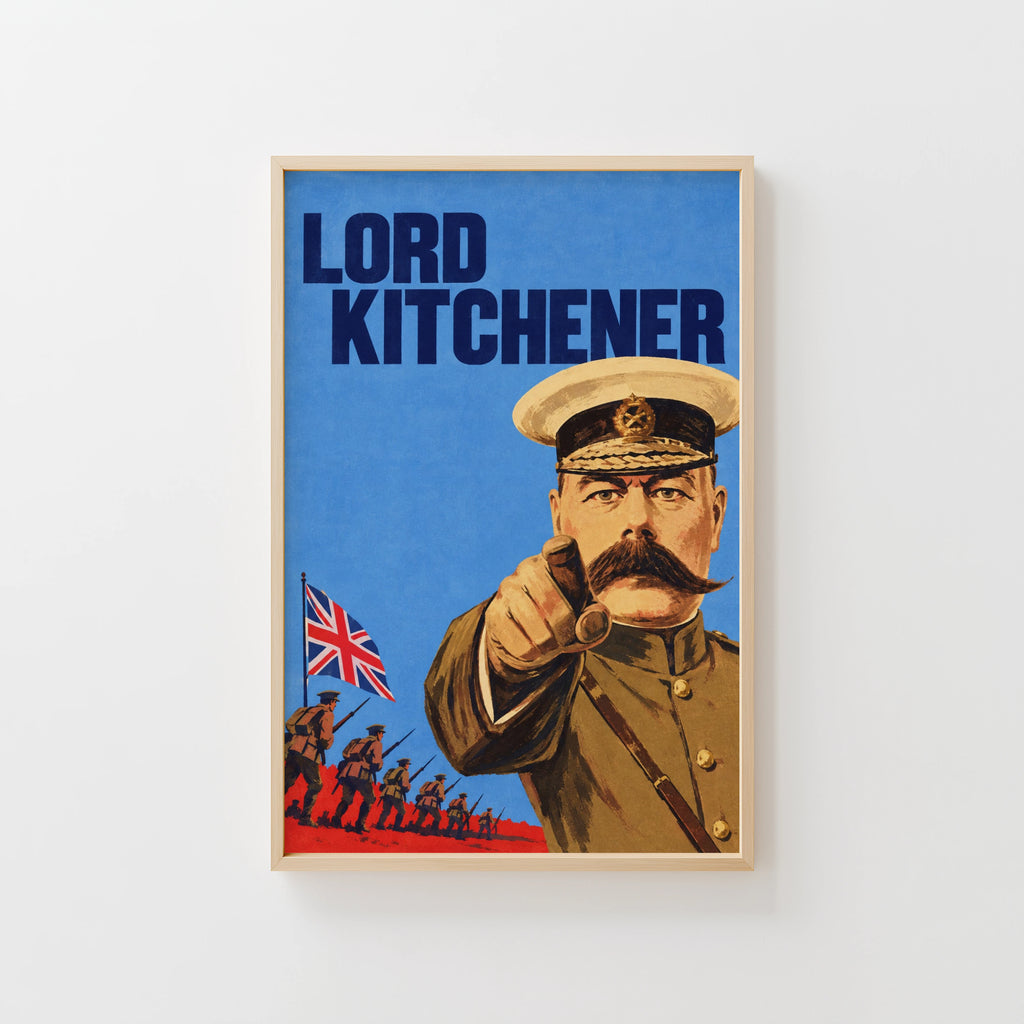 Vintage Lord Kitchener Poster, British Military Wall Art