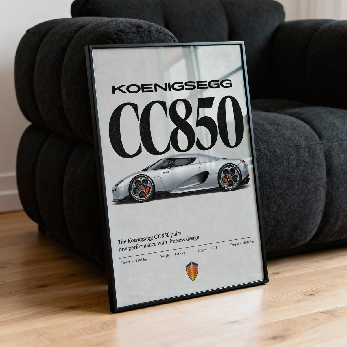 Vintage Koenigsegg CC850 Print, Supercar Wall Art