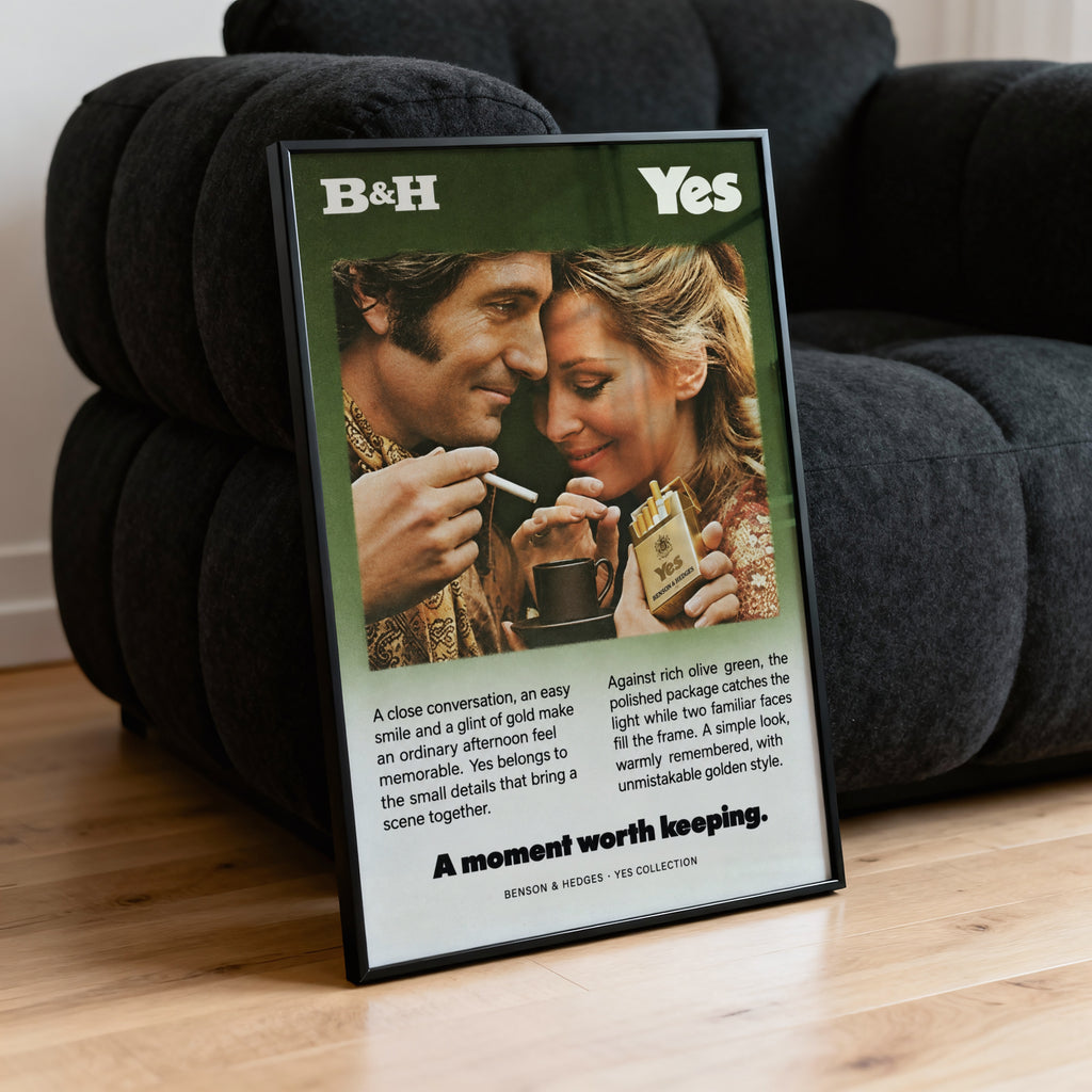 Vintage Advert Poster, Retro 1970s Wall Art, Couple Print