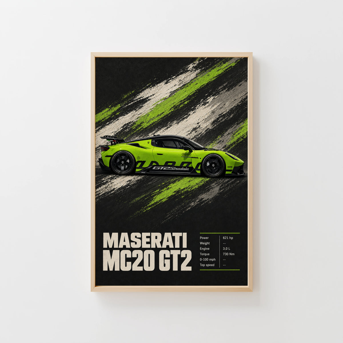 Vintage Maserati MC20 GT2 Print, Car Wall Art