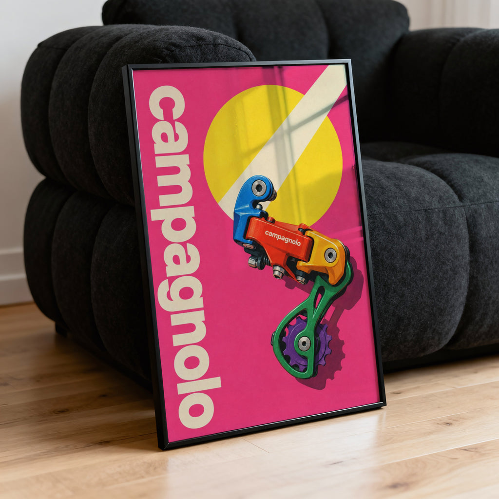 Vintage Campagnolo Derailleur Poster, Cycling Wall Art Print