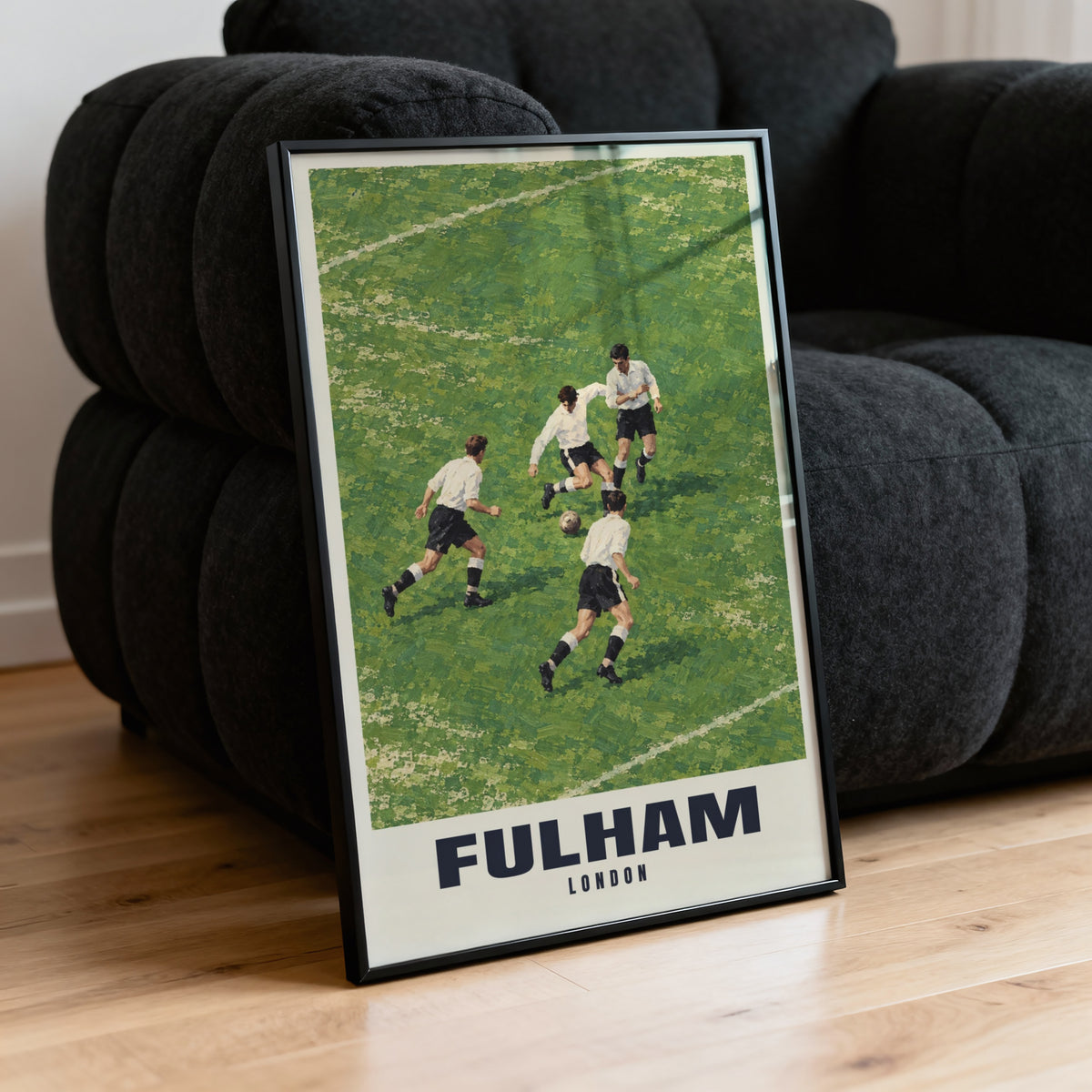 Vintage Fulham London Football Poster, Wall Art, Print