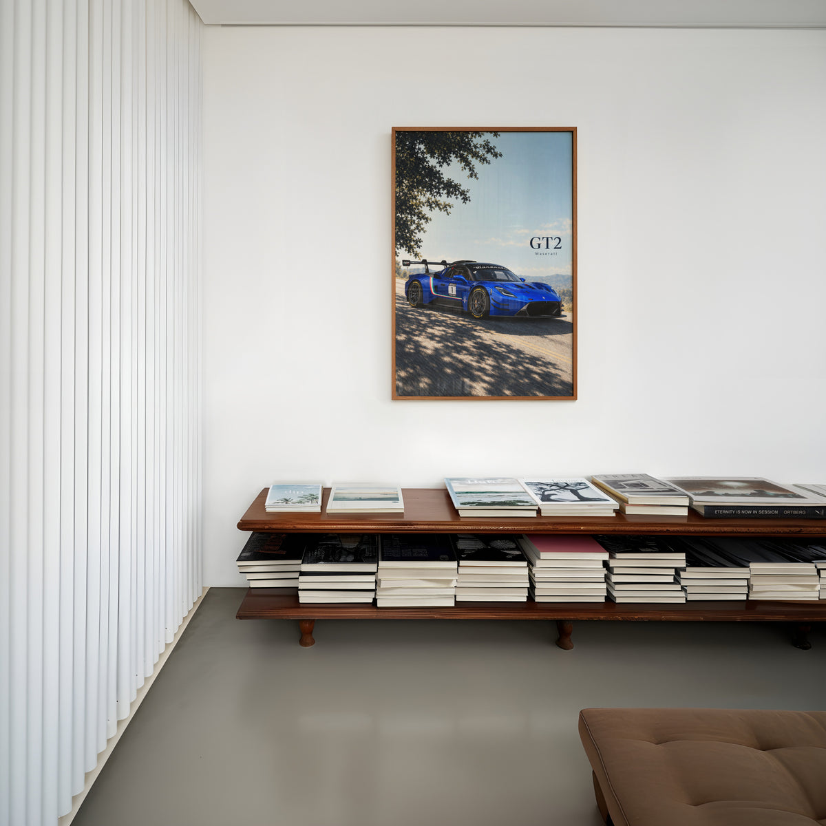 Vintage Maserati GT2 Print, Racing Car Wall Art