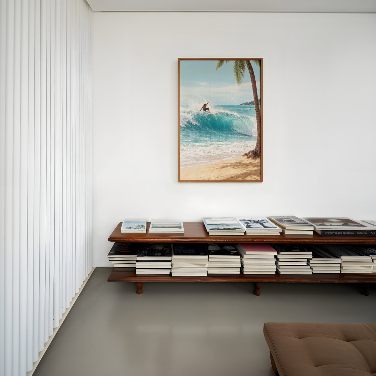 Vintage Surf Print, Surfer Poster, Tropical Beach Wall Art