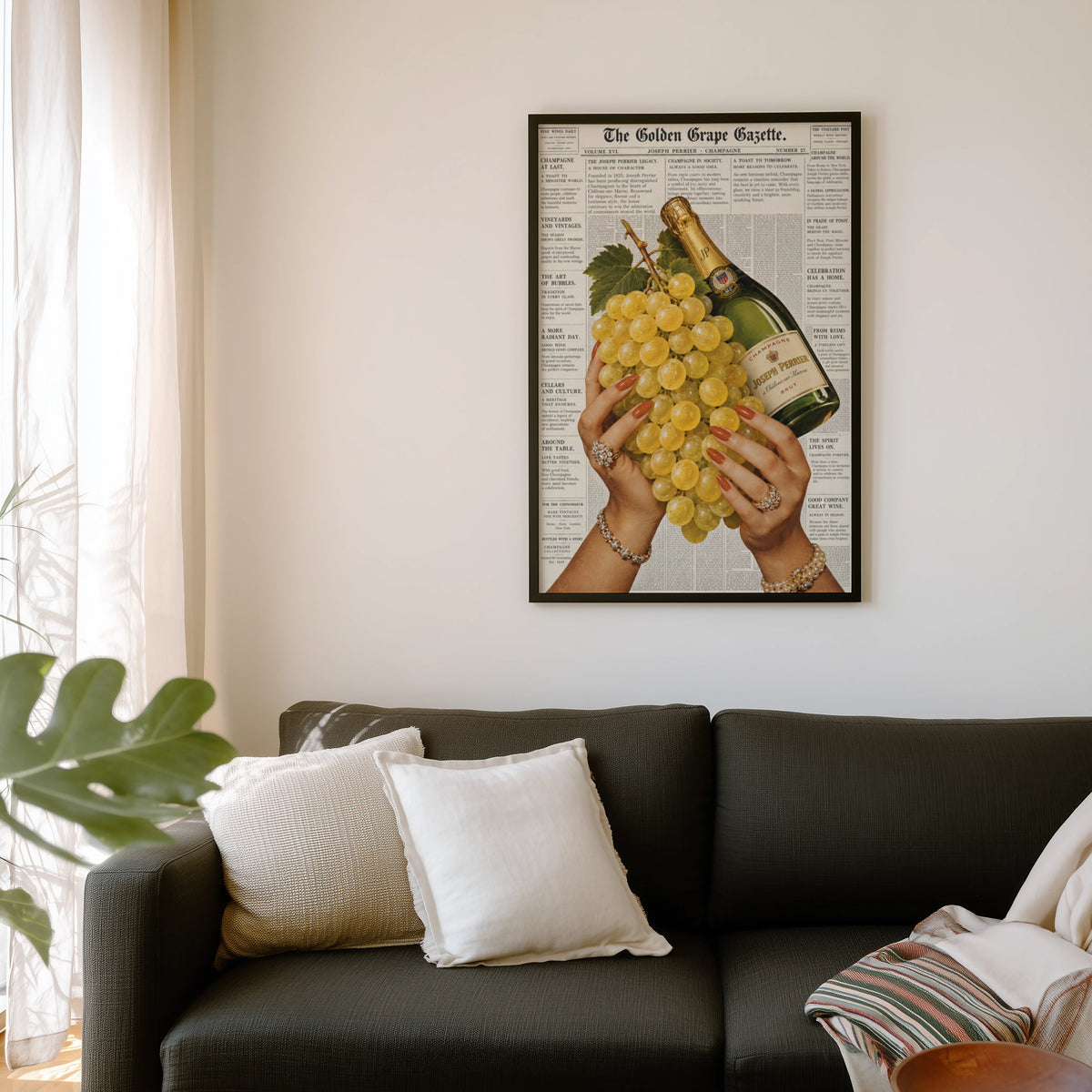 Vintage Champagne Print Poster, Joseph Perrier Wine