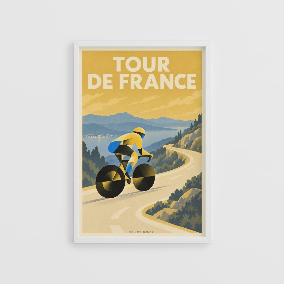 Vintage Cycling Poster, Tour de France Print, Wall Art