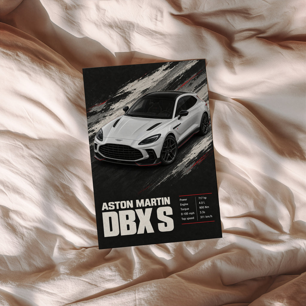 Vintage Aston Martin DBX S Print, Car Poster, Wall Art